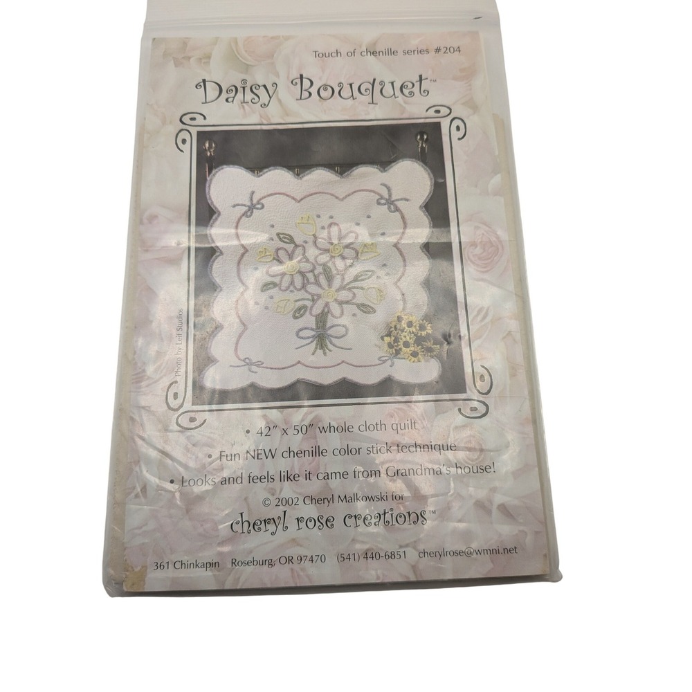 Cheryl Rose Creations Daisy Bouquet Chenille Quilt Pattern 204 Cheryl Malkowski